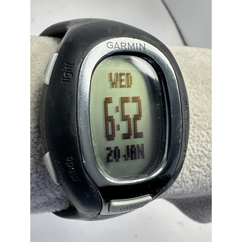 Garmin FR60 W Womens Watch Only New Battery 39MM 7.5" Black X56 - Picture 3 of 9